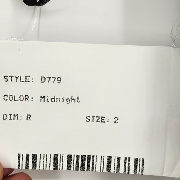 Alfred Sung D779 V-Neck Satin CAP Sleeve Pockets Midnight Dress Gown Size 2 - Picture 6 of 7